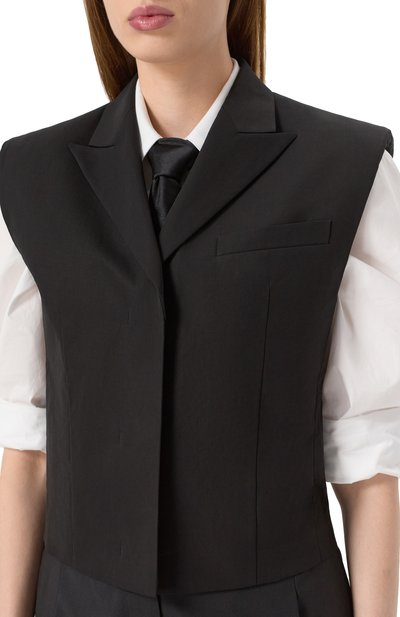 Хлопковый жилет JUUN.J черного цвета по цене 76100 руб., арт. JW5511W50, фото 5 Хлопковый жилет JUUN.J, арт. JW5511W50, фото 5