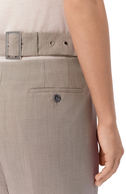 Шерстяные брюки Erika Cavallini P6SZ12 Бежевый  P6SZ12 Фото 5
