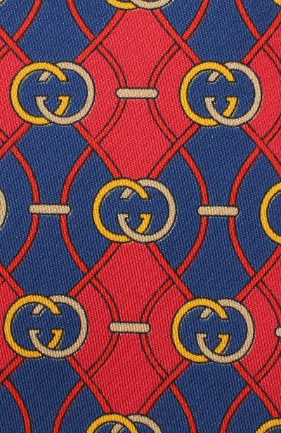 Шелковый галстук GUCCI синего цвета по цене 19300 руб., арт. 561986/4E001, фото 3 Шелковый галстук GUCCI, арт. 561986/4E001, фото 3
