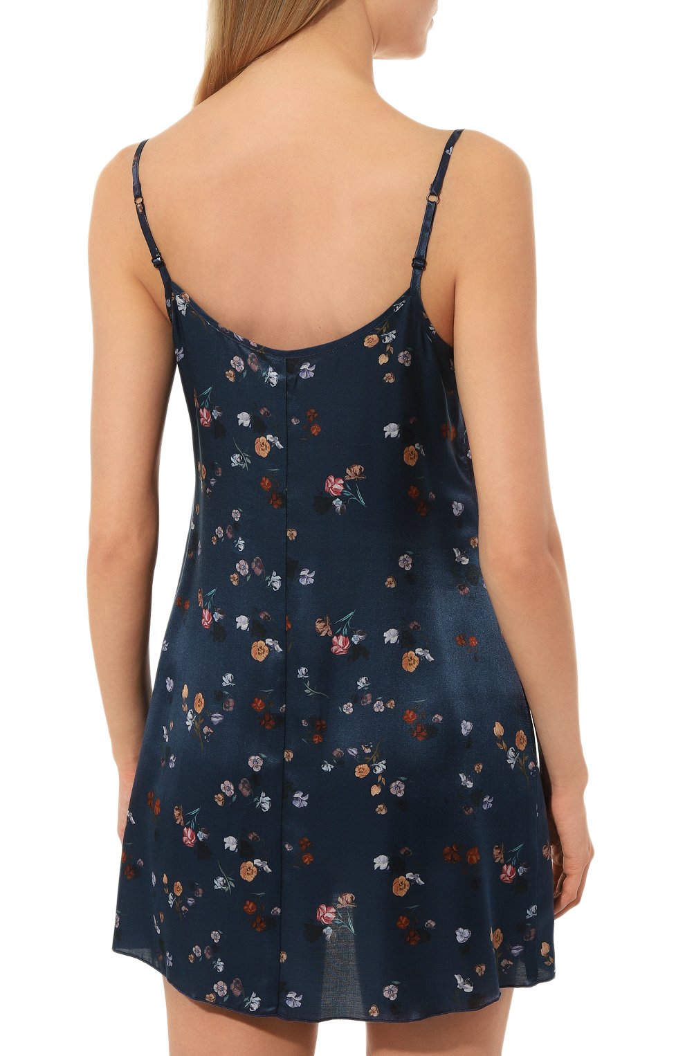 Сорочка из шелка и хлопка ANY WOWZERS синего цвета по цене 18900 руб., арт. LARA01-SLPS-BFL, фото 4 Сорочка из шелка и хлопка ANY WOWZERS, арт. LARA01-SLPS-BFL, фото 4