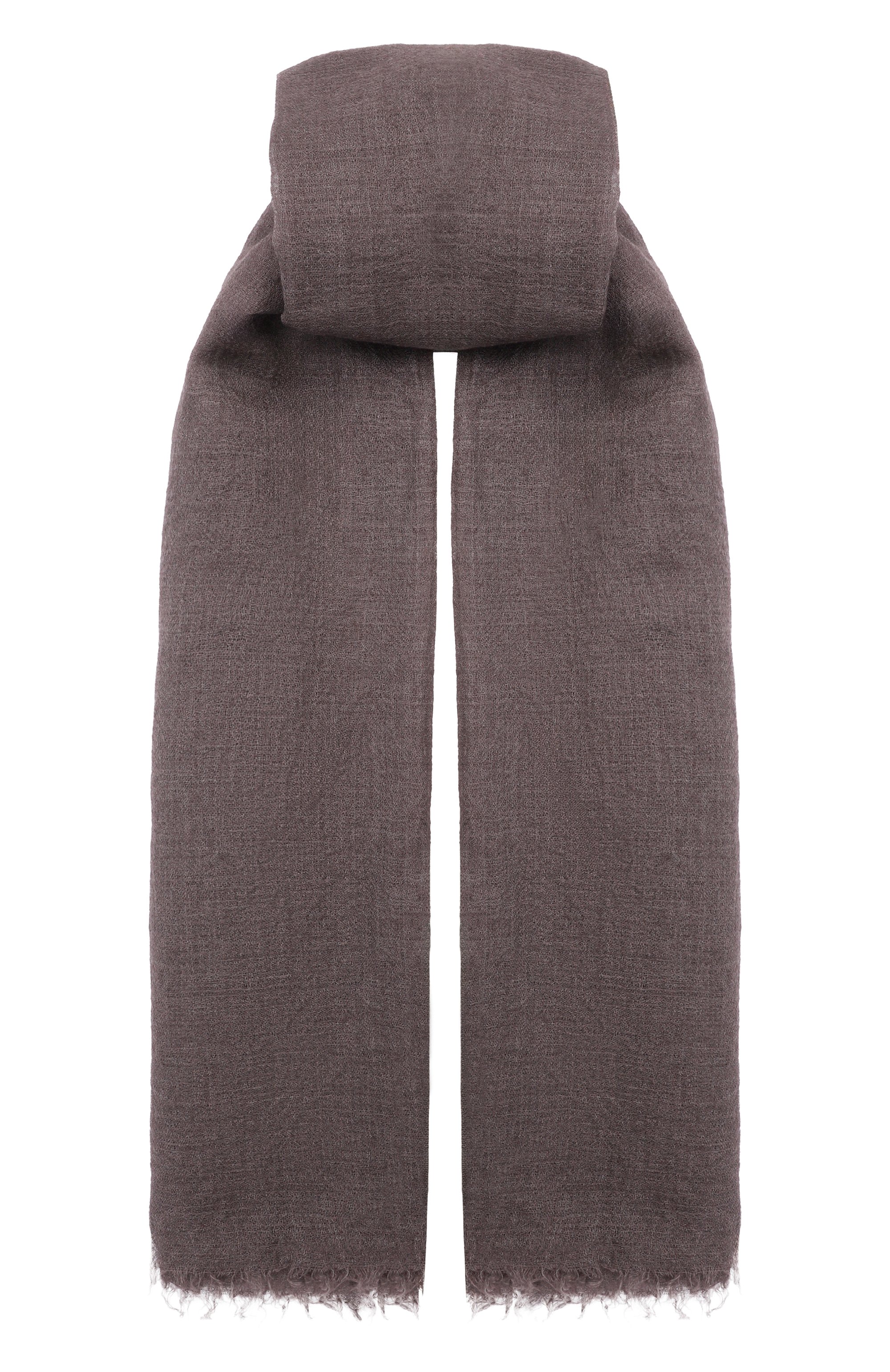 Палантин из кашемира и шелка RICK OWENS темно-серого цвета по цене 88400 руб., арт. RP02F5460/SCAR, фото 1 Палантин из кашемира и шелка RICK OWENS, арт. RP02F5460/SCAR, фото 1