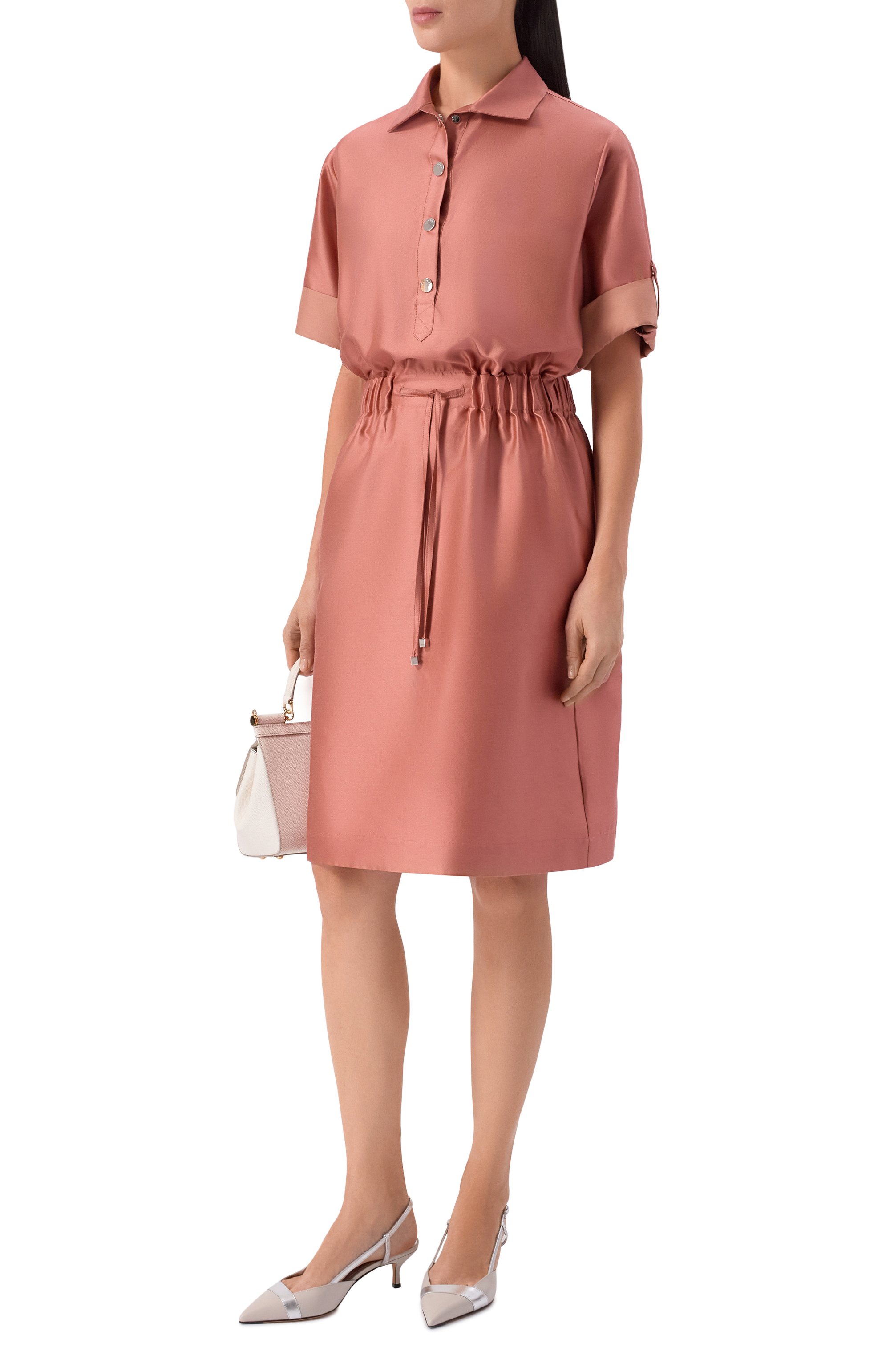 Платье из хлопка и шелка KITON, арт. D49305K09R1926, фото 2