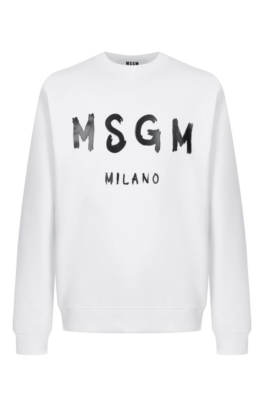 Хлопковый свитшот MSGM 2000MM513/300000 Белый 2000MM513/300000