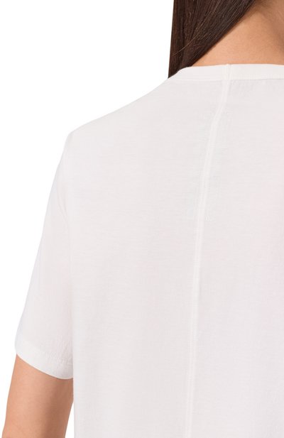 Хлопковая футболка RICK OWENS белого цвета по цене 36700 руб., арт. RP01F6200/JA, фото 5 Хлопковая футболка RICK OWENS, арт. RP01F6200/JA, фото 5