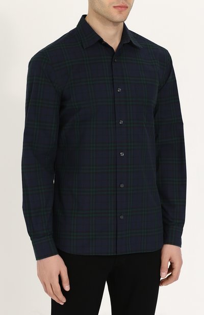 Хлопковая рубашка в клетку BURBERRY, арт. 4066393, фото 3