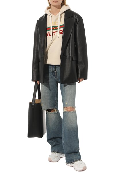 Хлопковое худи GUCCI кремового цвета по цене 132480 руб., арт. 615061 XJCKX, фото 2 Хлопковое худи GUCCI, арт. 615061 XJCKX, фото 2