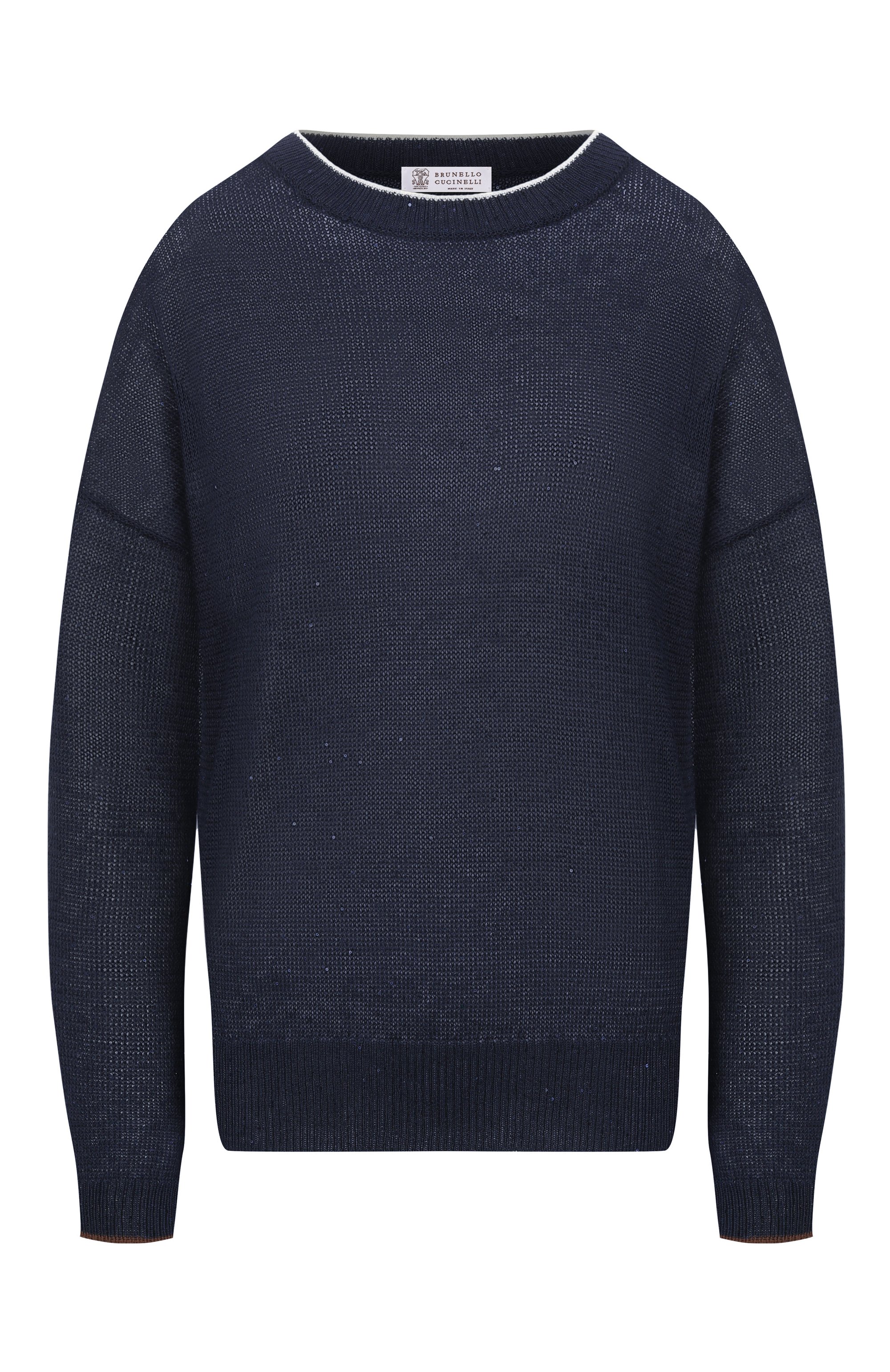 Льняной пуловер BRUNELLO CUCINELLI, арт. MDT796410, фото 1