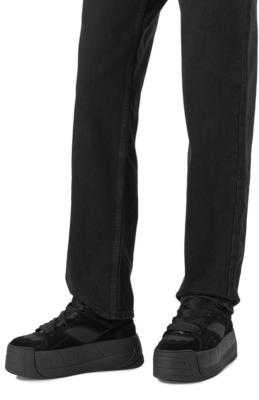 Комбинированные кеды Snatch Naked Wolfe SNATCH/SUEDE Чёрный  SNATCH/SUEDE Фото 2