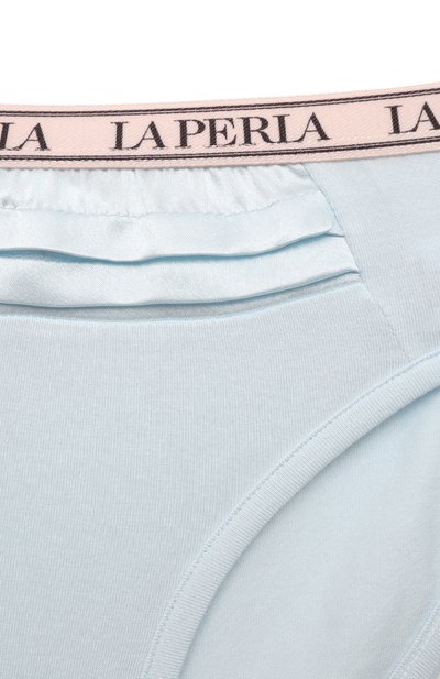 Трусы-слипы LA PERLA голубого цвета по цене 6415 руб., арт. 70347/8A-14A, фото 3 Трусы-слипы LA PERLA, арт. 70347/8A-14A, фото 3