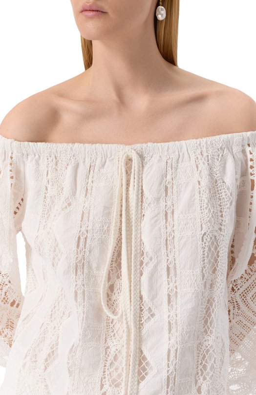 Хлопковый топ Pinko 104798/A2G9 Белый  104798/A2G9 Фото 5