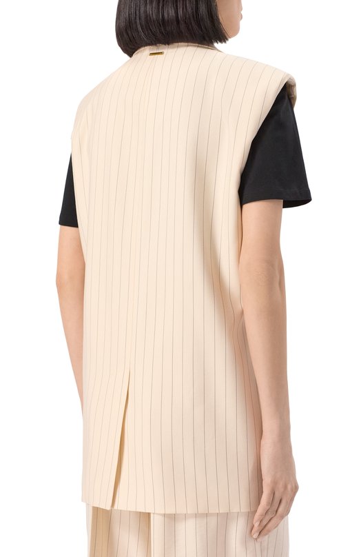 Жилет из вискозы Twinset 251LL2AAA Кремовый  251LL2AAA Фото 4