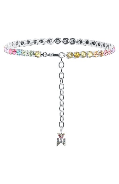 Анклет tennis AMINA MUADDI, арт. TENNIS ANKLET/CRYSTALS SILVER BASE, фото 3