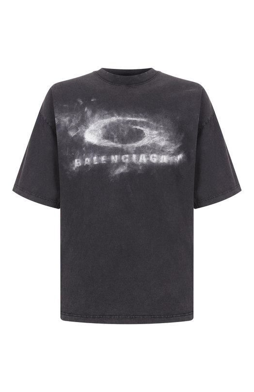 Хлопковая футболка Balenciaga 764235/TTVN5 Серый 764235/TTVN5