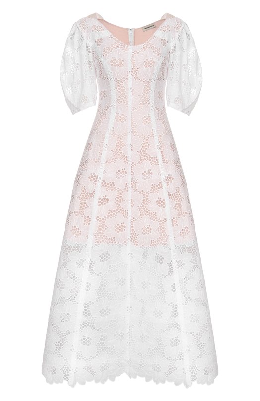 Хлопковое платье Vika Gazinskaya SS26-13253 Белый SS26-13253