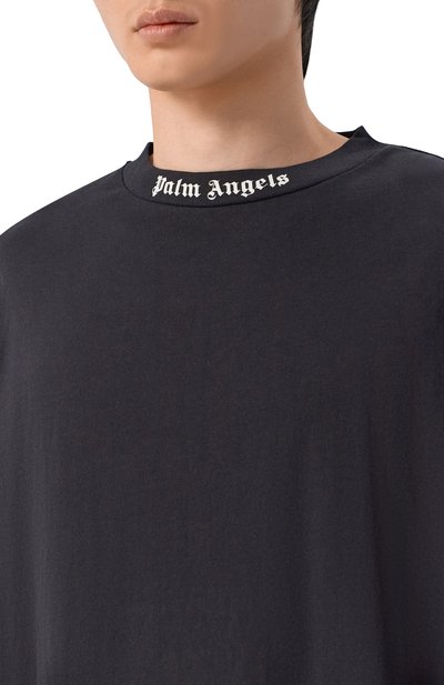 Хлопковый лонгслив PALM ANGELS черного цвета по цене 32700 руб., арт. PMAB059S26JER001, фото 5 Хлопковый лонгслив PALM ANGELS, арт. PMAB059S26JER001, фото 5