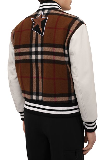 Комбинированный бомбер BURBERRY, арт. 8048691, фото 4