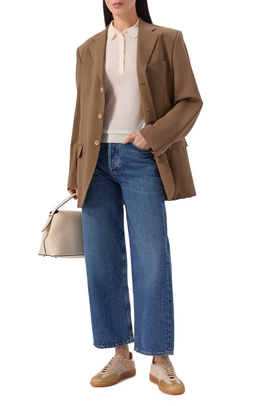 Комбинированные кеды Santoni WBPG61481FAIT0MD Бежевый  WBPG61481FAIT0MD Фото 3