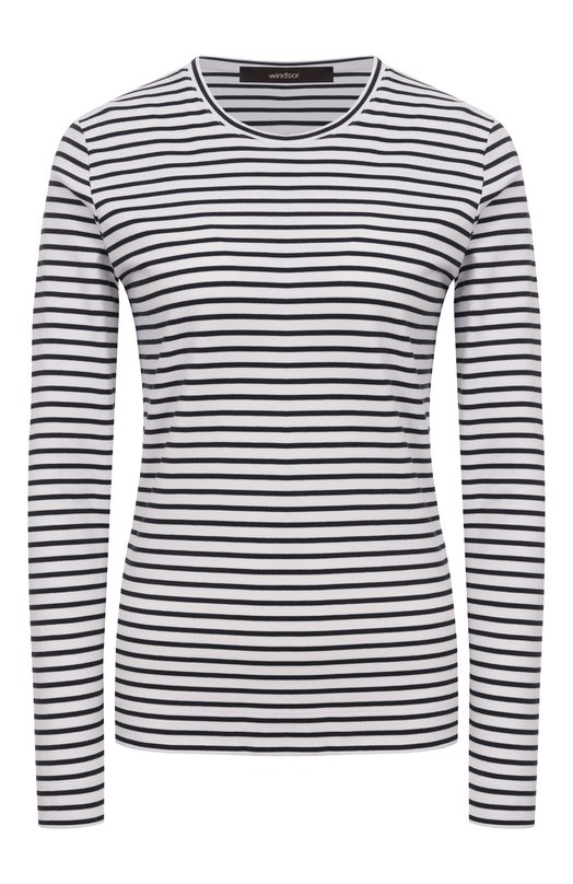Хлопковый лонгслив Windsor 52 DT306 10015934 Чёрно-белый 52 DT306 10015934