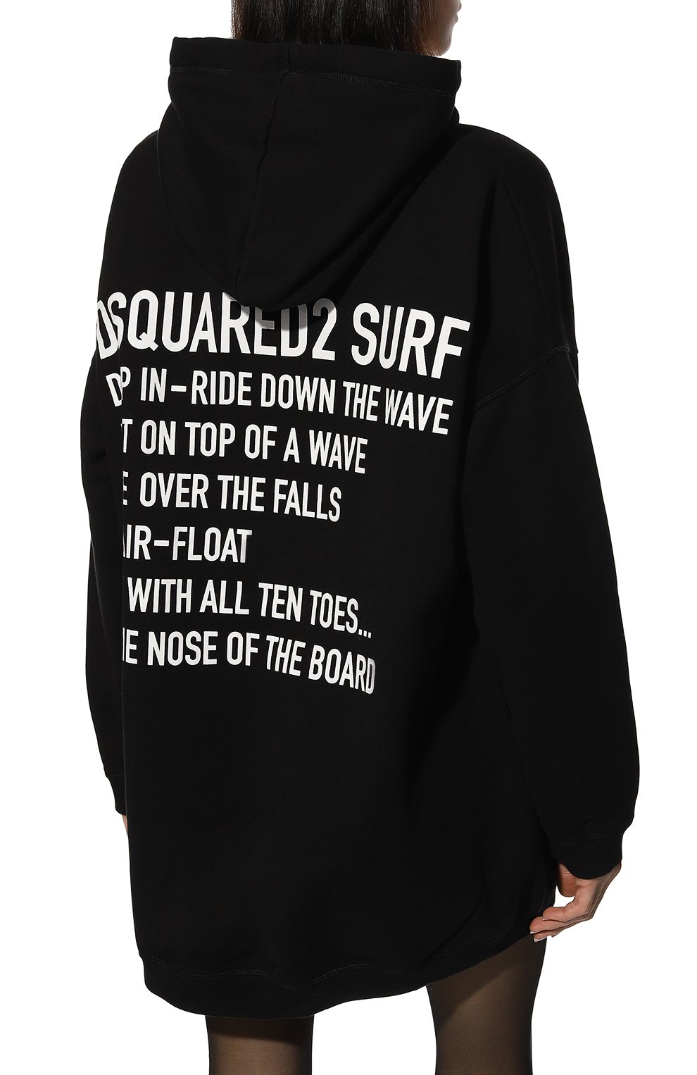 Хлопковое платье DSQUARED2 черного цвета по цене 61750 руб., арт. S75GU0443/S25516, фото 4 Хлопковое платье DSQUARED2, арт. S75GU0443/S25516, фото 4