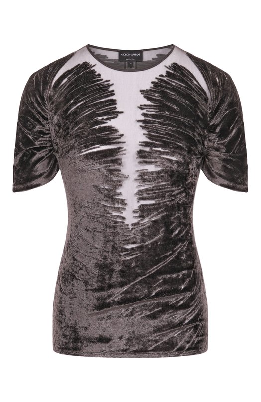 Бархатный топ Giorgio Armani GW003025/AF24597 Серый GW003025/AF24597