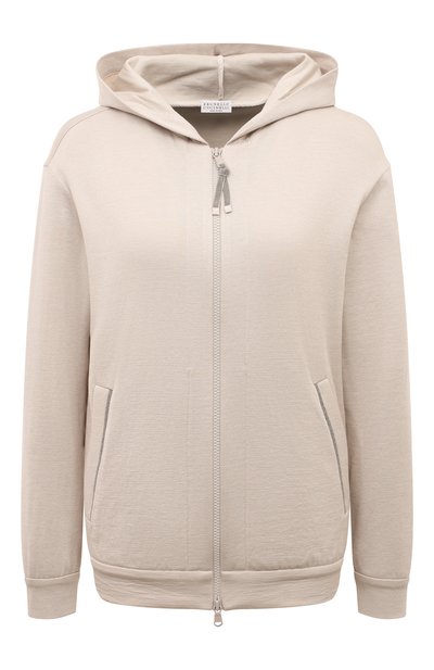 Женский толстовка из хлопка и шелка BRUNELLO CUCINELLI, арт. MD828B1065