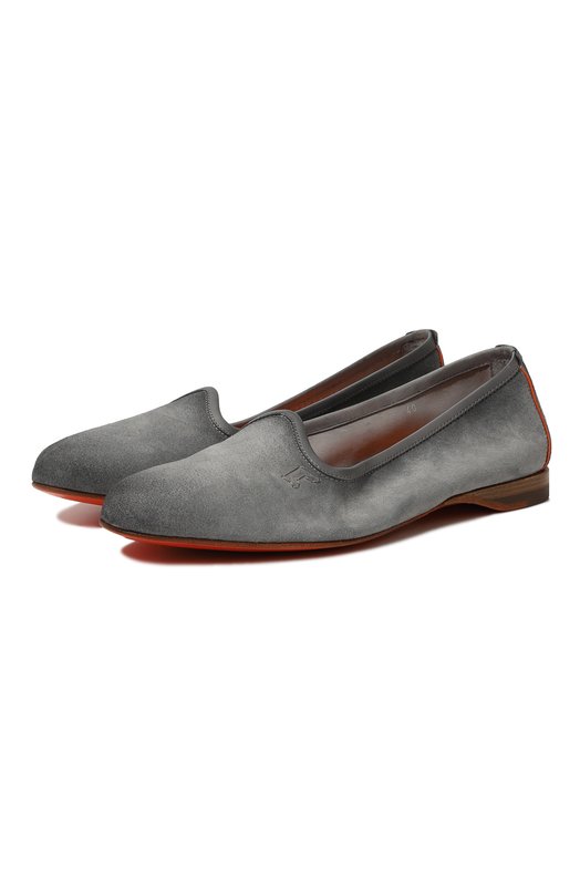фото Замшевые лоферы santoni