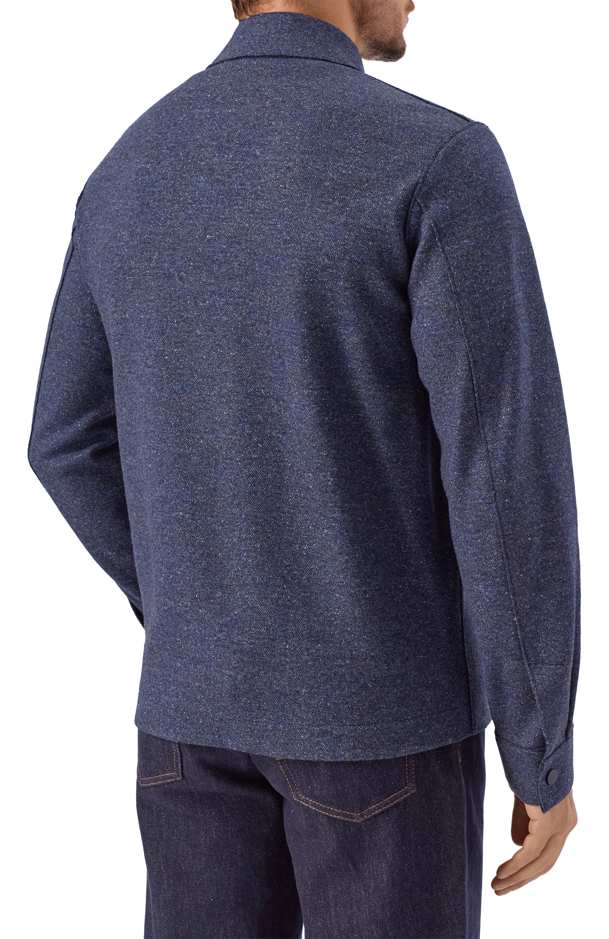 Куртка-рубашка из шерсти и шелка HARRIS WHARF LONDON, арт. CH9366MDH, фото 4