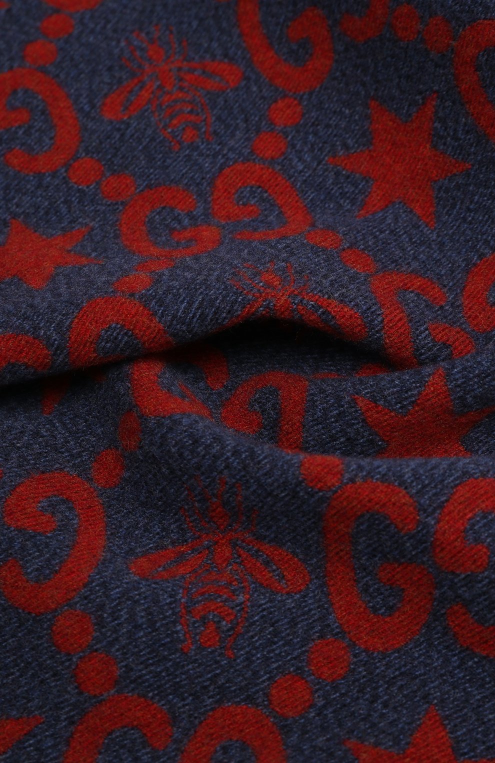 Шарф из шерсти и шелка GUCCI темно-синего цвета по цене 54720 руб., арт. 548753 4G636, фото 3 Шарф из шерсти и шелка GUCCI, арт. 548753 4G636, фото 3