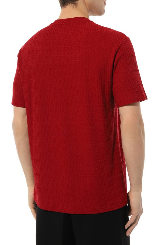 Футболка из вискозы и кашемира Giorgio Armani 3DSM71/SJGUZ Красный  3DSM71/SJGUZ Фото 4