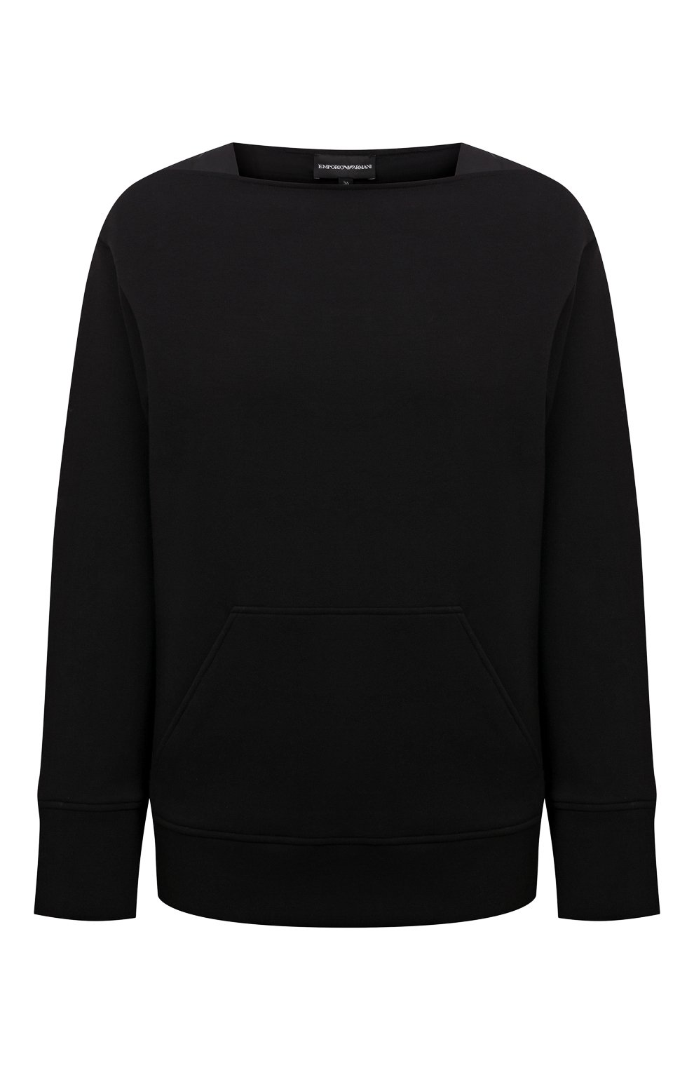 Хлопковый пуловер EMPORIO ARMANI черного цвета по цене 33600 руб., арт. 6K2M6P/1JHSZ, фото 1 Хлопковый пуловер EMPORIO ARMANI, арт. 6K2M6P/1JHSZ, фото 1