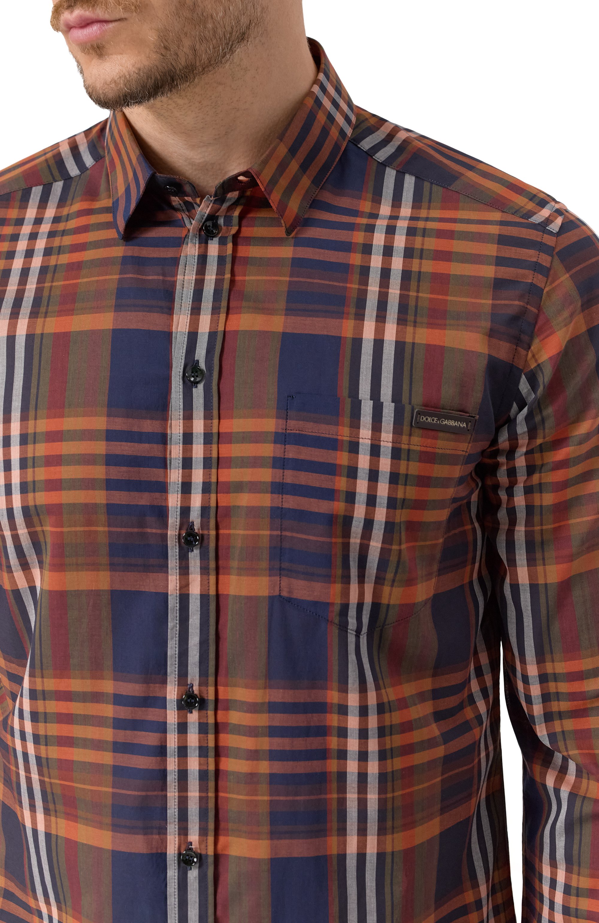 Хлопковая рубашка DOLCE & GABBANA, арт. G5JZ9T/FQ5M2, фото 5