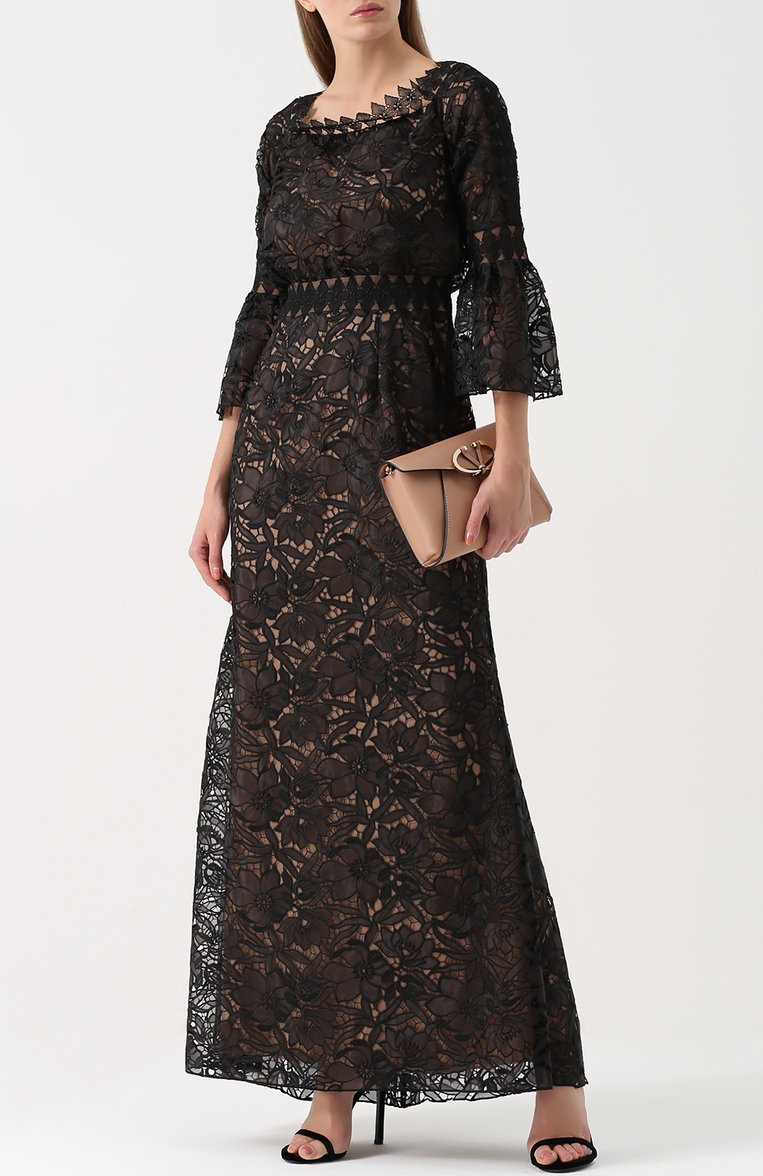 Приталенное кружевное платье-макси TADASHI SHOJI, арт. AXS17132L, фото 1