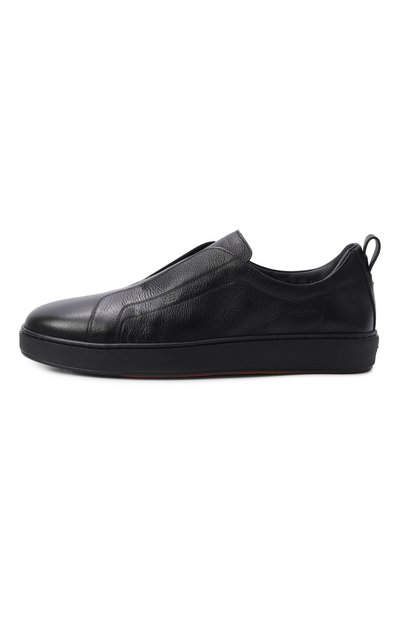 Кожаные кеды cleanic SANTONI черного цвета по цене 99500 руб., арт. MBCG22211NEATCKA, фото 3 Кожаные кеды cleanic SANTONI, арт. MBCG22211NEATCKA, фото 3
