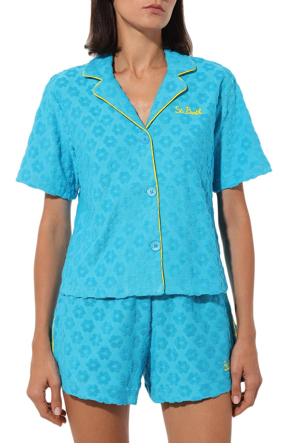 Хлопковая рубашка MC2 SAINT BARTH, арт. STBW/WHALE/05977D, фото 3