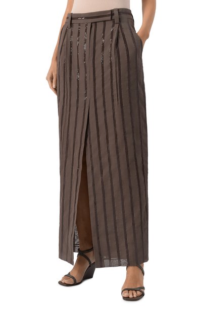 Хлопковая юбка BRUNELLO CUCINELLI, арт. MH911G3786, фото 3