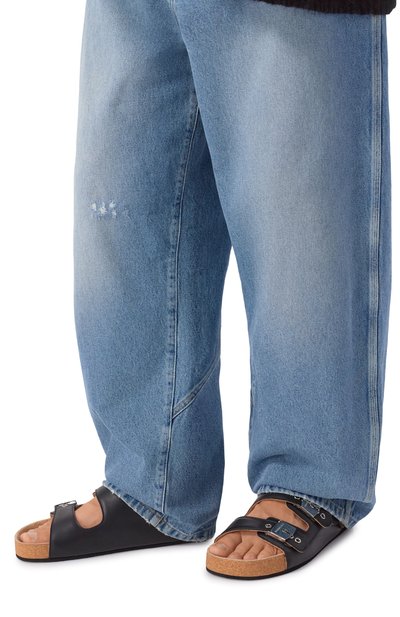 Кожаные сандалии balenciaga x scholl BALENCIAGA, арт. 840207/WB2U1, фото 3