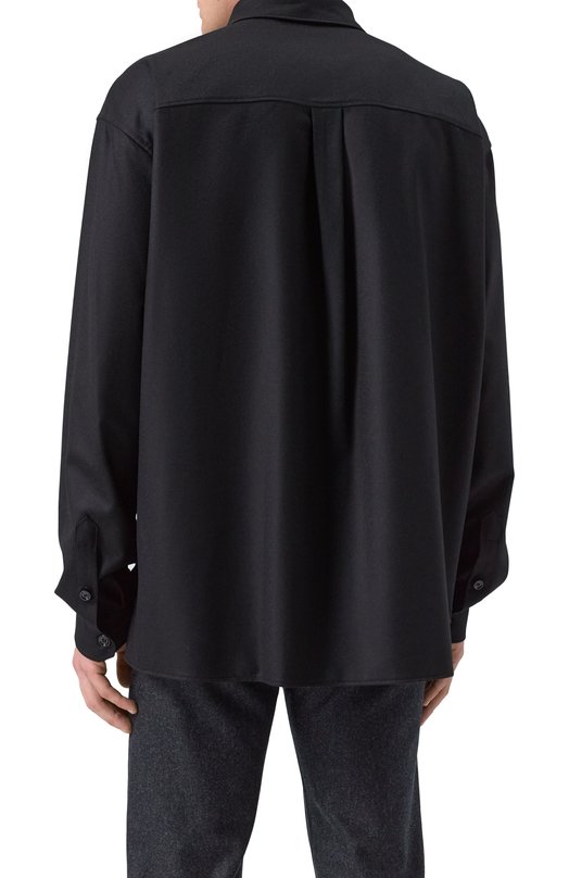 Шерстяная рубашка Dolce & Gabbana G5MD1T/FU21Q Чёрный  G5MD1T/FU21Q Фото 4