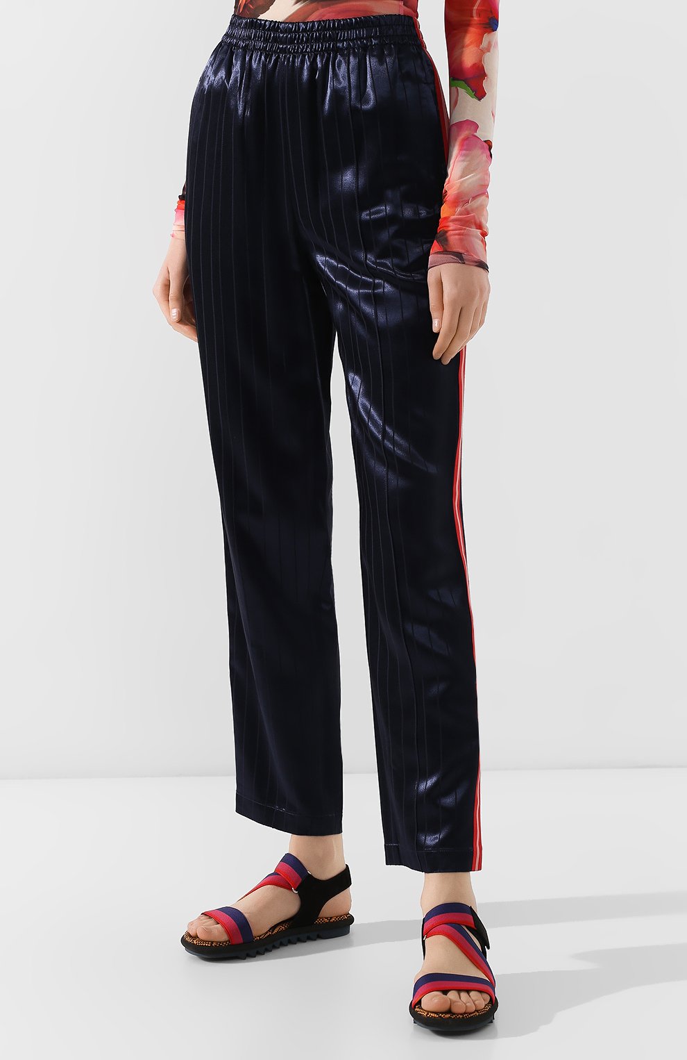 Атласные брюки RAG AND BONE темно-синего цвета по цене 31700 руб., арт. W292717NW, фото 3 Атласные брюки RAG AND BONE, арт. W292717NW, фото 3