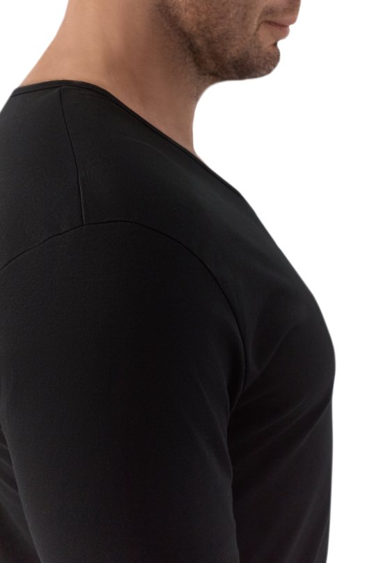 Хлопковая футболка Zimmerli 286-1442_001 Чёрный  286-1442_001 Фото 5