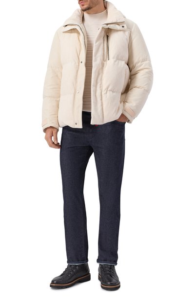 Пуховик с отделкой из вельвета KITON, арт. UW2210V0430H01, фото 2