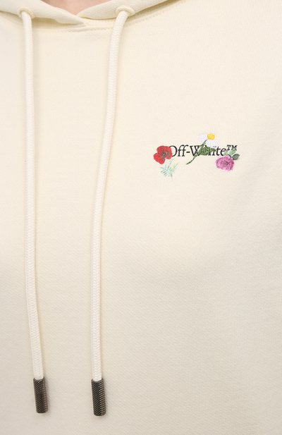 Хлопковое худи OFF-WHITE бежевого цвета по цене 67100 руб., арт. 0WBB035R21JER003, фото 5 Хлопковое худи OFF-WHITE, арт. 0WBB035R21JER003, фото 5