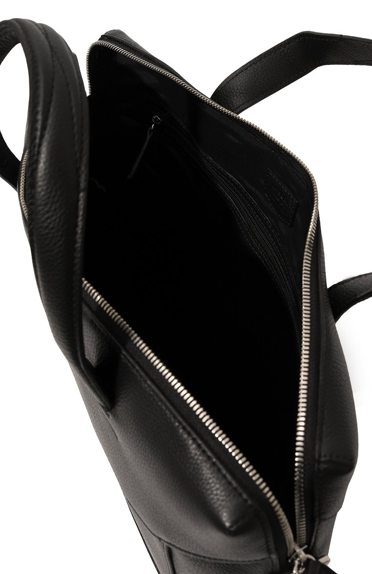 Мужская портфель LANCEL черного цвета, арт. A08685 | Фото 5 (Материал сплава: Проставлено; Материал: Натуральная кожа; Драгоценные камни: Проставлено; Ремень/цепочка: На ремешке; Размер: large; Сумки-технические: Портфели)
