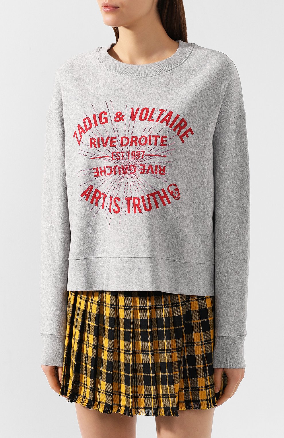 Хлопковый свитшот ZADIG AND VOLTAIRE, арт. WHTS7108F, фото 3