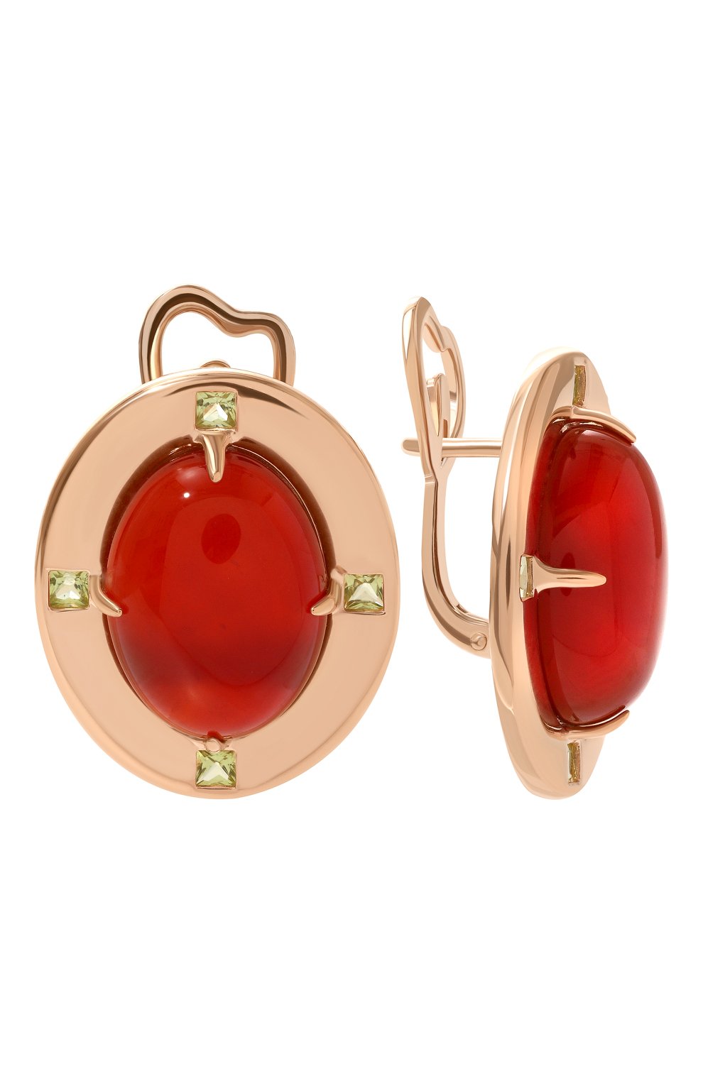 Серьги с сердоликом и хризолитами MOONKA, арт. ai-bg-er-sr, фото 1