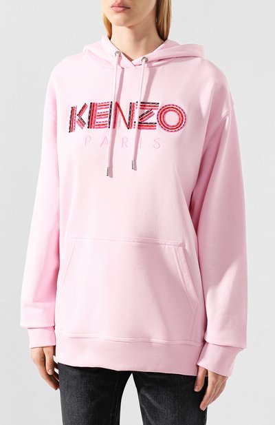 Хлопковое худи KENZO розового цвета по цене 26500 руб., арт. F962SW761962, фото 3 Хлопковое худи KENZO, арт. F962SW761962, фото 3