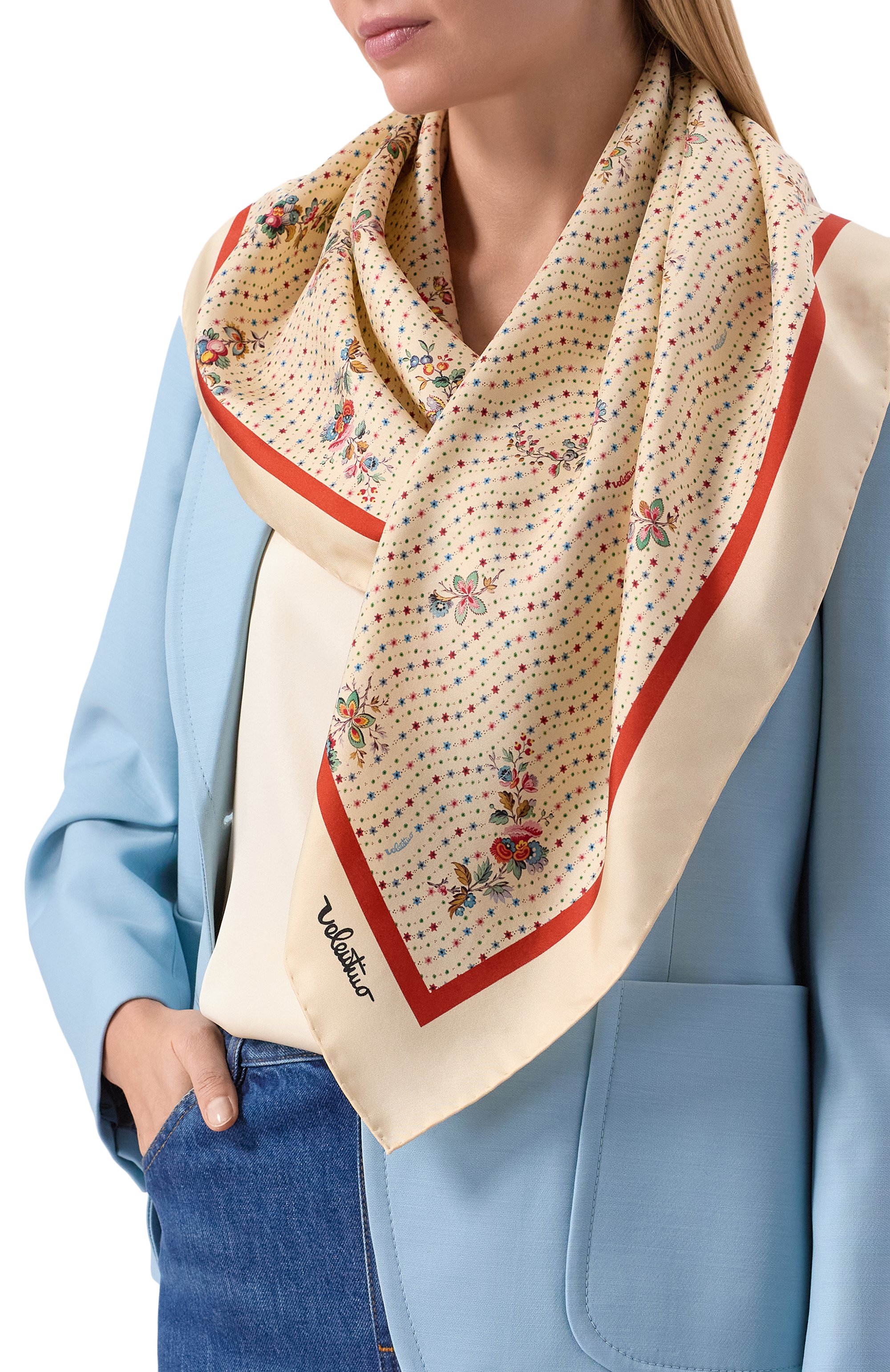 Шелковый платок VALENTINO, арт. 8W2EI114/GEG, фото 2