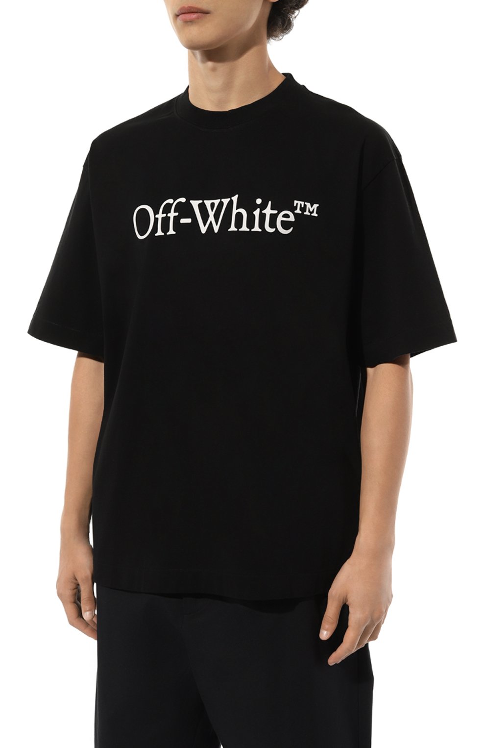 Хлопковая футболка OFF-WHITE, арт. 0MAA120C99JER008, фото 3