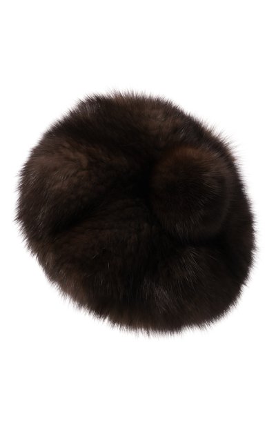 Берет из меха соболя BLACK SABLE коричневого цвета по цене 127000 руб., арт. BS-47CF6, фото 2 Берет из меха соболя BLACK SABLE, арт. BS-47CF6, фото 2