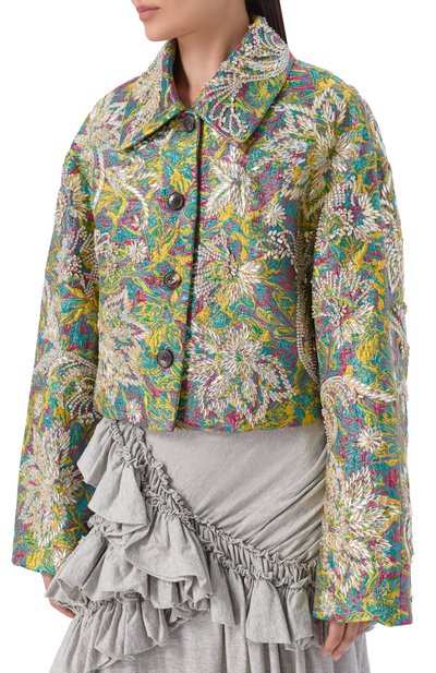 Жакет с отделкой стразами и бисером DRIES VAN NOTEN разноцветного цвета по цене 636500 руб., арт. 010555/3154, фото 3 Жакет с отделкой стразами и бисером DRIES VAN NOTEN, арт. 010555/3154, фото 3