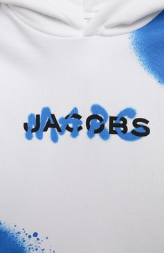 Детский хлопковое худи MARC JACOBS (THE) белого цвета, арт. W60213/6A-12A | Фото 3 (Рукава: Длинные; Мальчики Кросс-КТ: Худи-одежда; Материал сплава: Проставлено; Материал внешний: Хлопок; Драгоценные камни: Проставлено; Ростовка одежда: 9 лет | 134 см, 7 лет | 122 см, 5 лет | 110 см, 12 лет | 152 см)